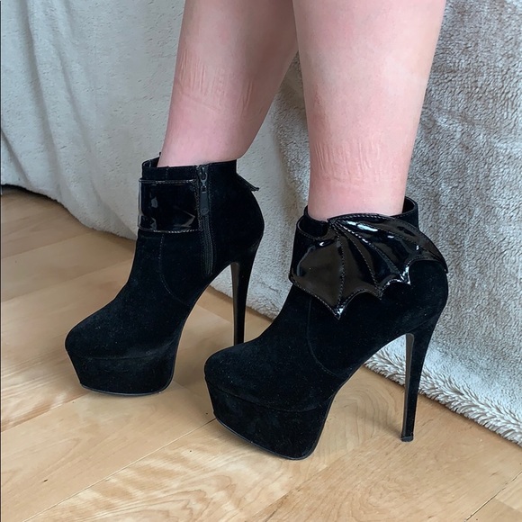 Iron Fist Shoes - Iron Fist Batwing Stiletto Booties